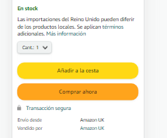 importaciones del reino unido en Amazon España